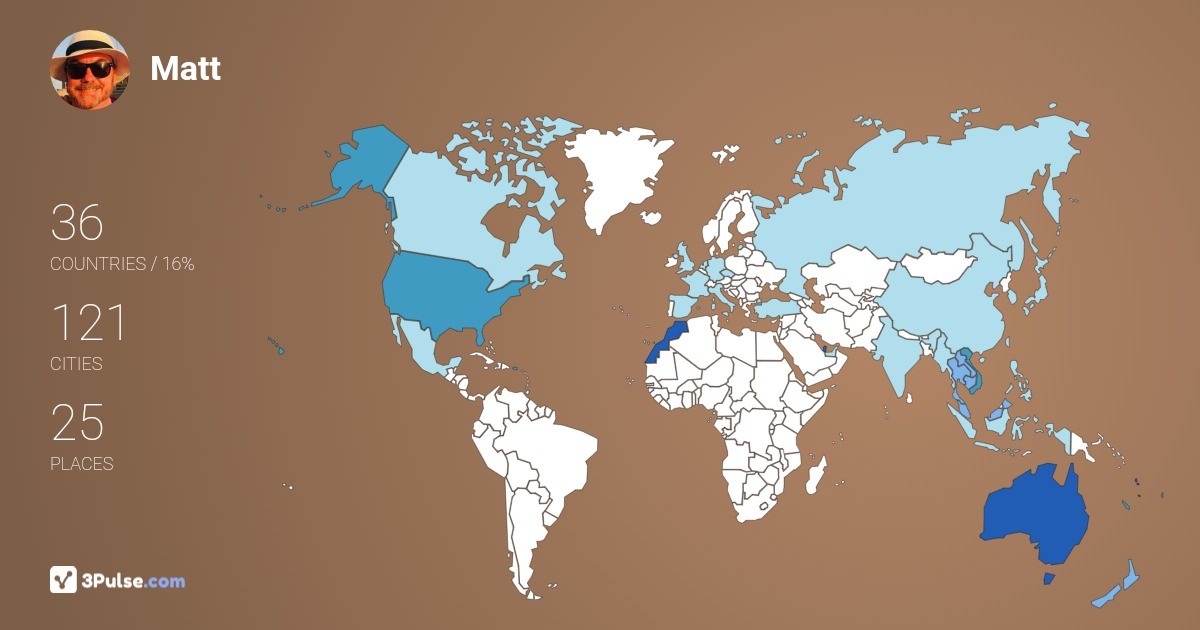 Изображение Карты путешествий Matt Maddocks