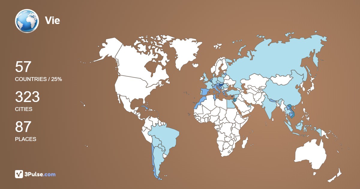 VieWriter's Travel Map Image