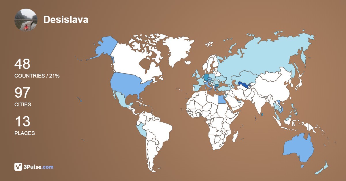 Desislava Antonova's Travel Map Image
