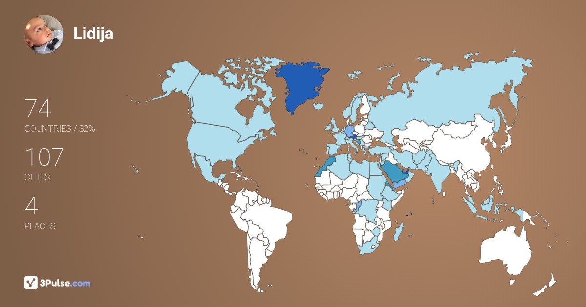 Изображение Карты путешествий Lidija Ladic