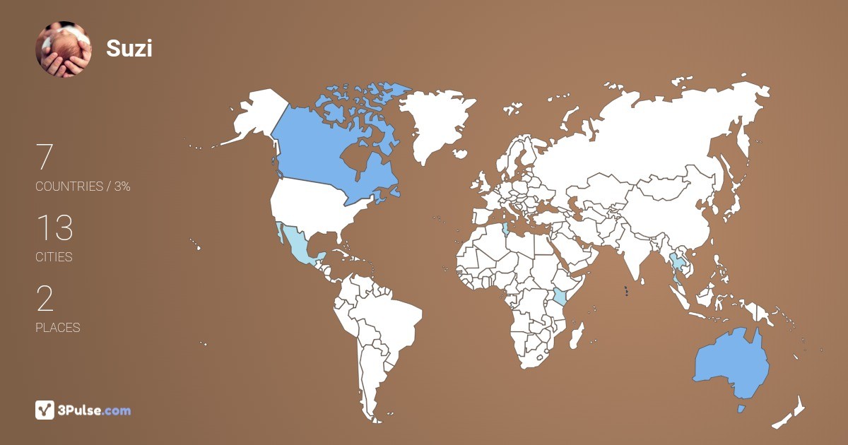 Suzi Duarte-Guimaraes's Travel Map Image
