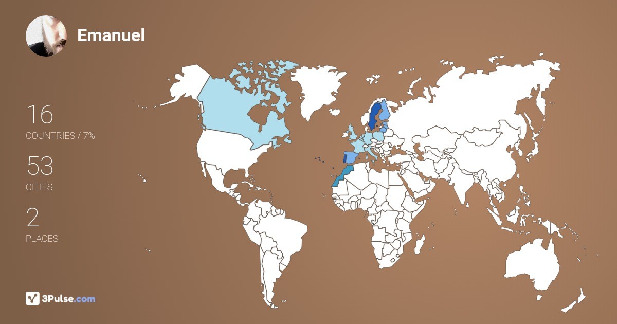 Emanuel de-Sousa's Travel Map Image