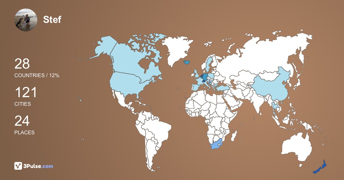 Stef K's Travel Map Image