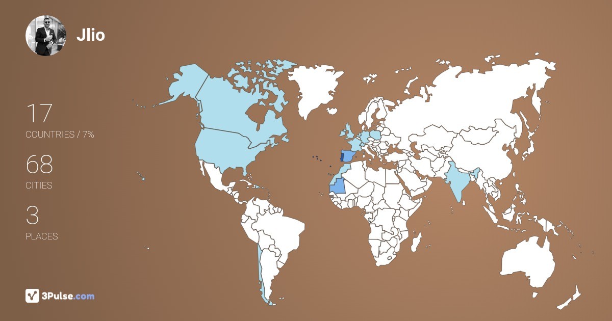 Jlio Braga's Travel Map Image