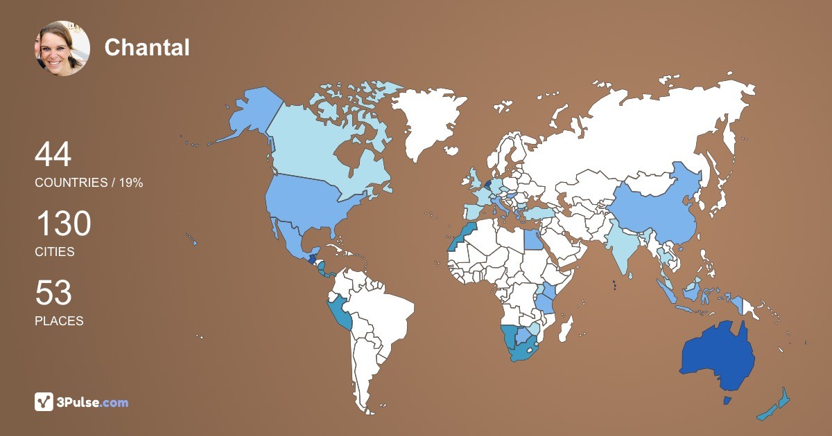 Chantal Valk---van-Engelen's Travel Map Image