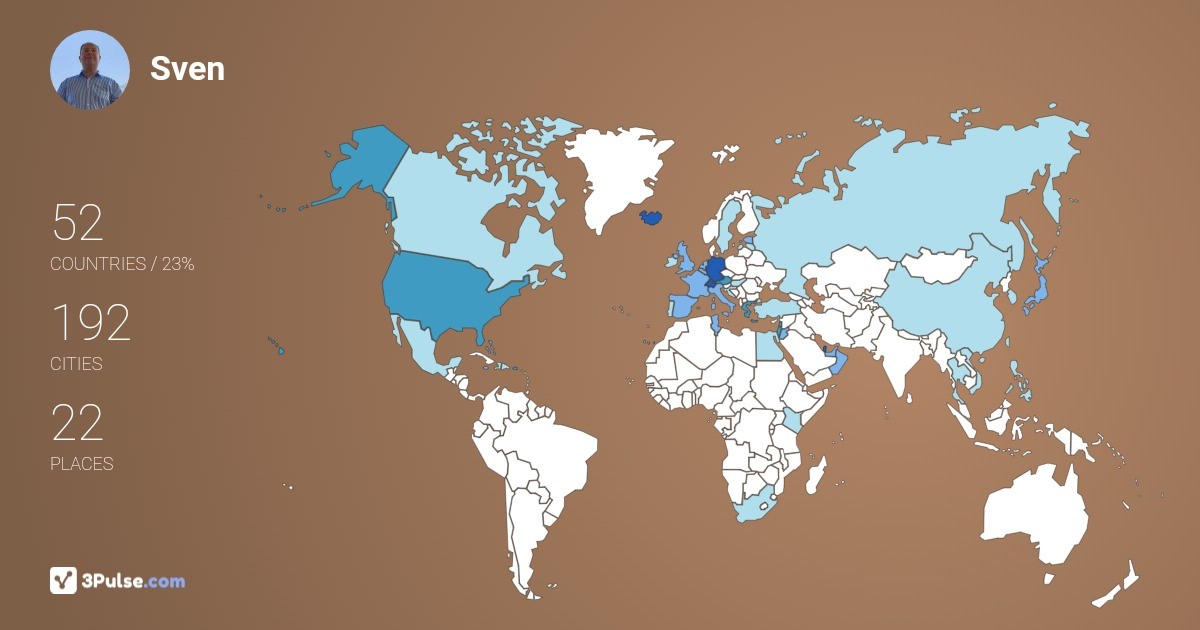 Sven Kerpen's Travel Map Image