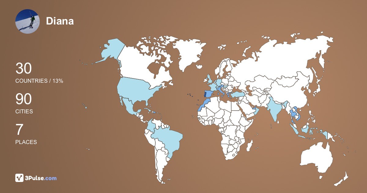 Изображение Карты путешествий Diana Franco-da-Silva