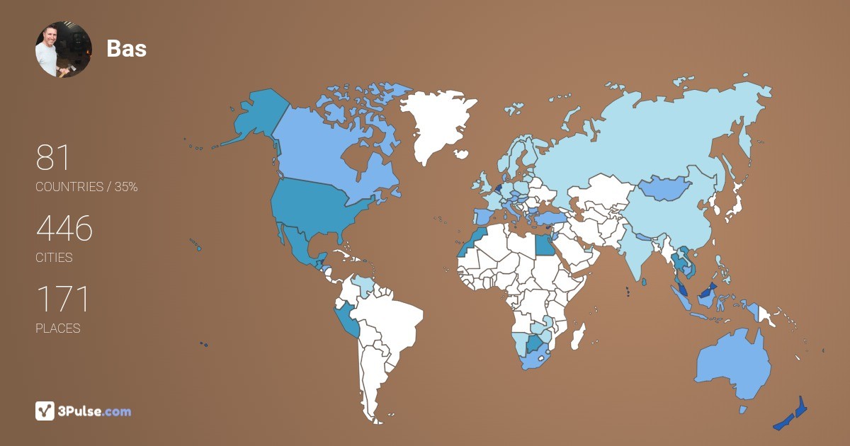 Изображение Карты путешествий Bas Hendrikx