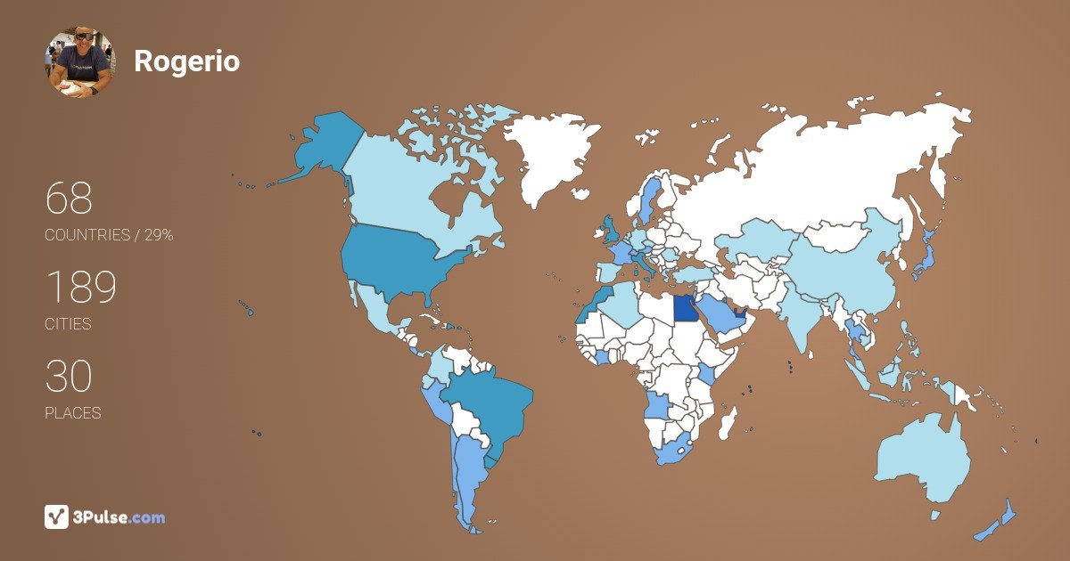 Rogerio Rubim's Travel Map Image