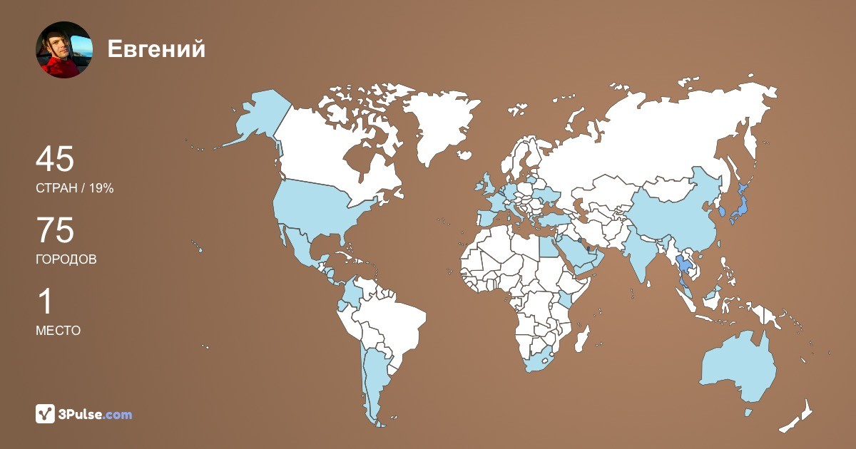 Евгений Гонтарь's Travel Map Image