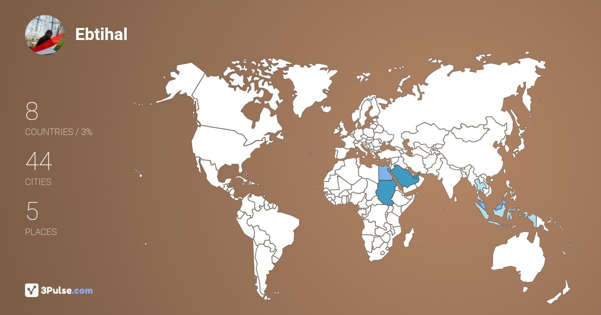Ebtihal Ibrahim-Hassan's Travel Map Image