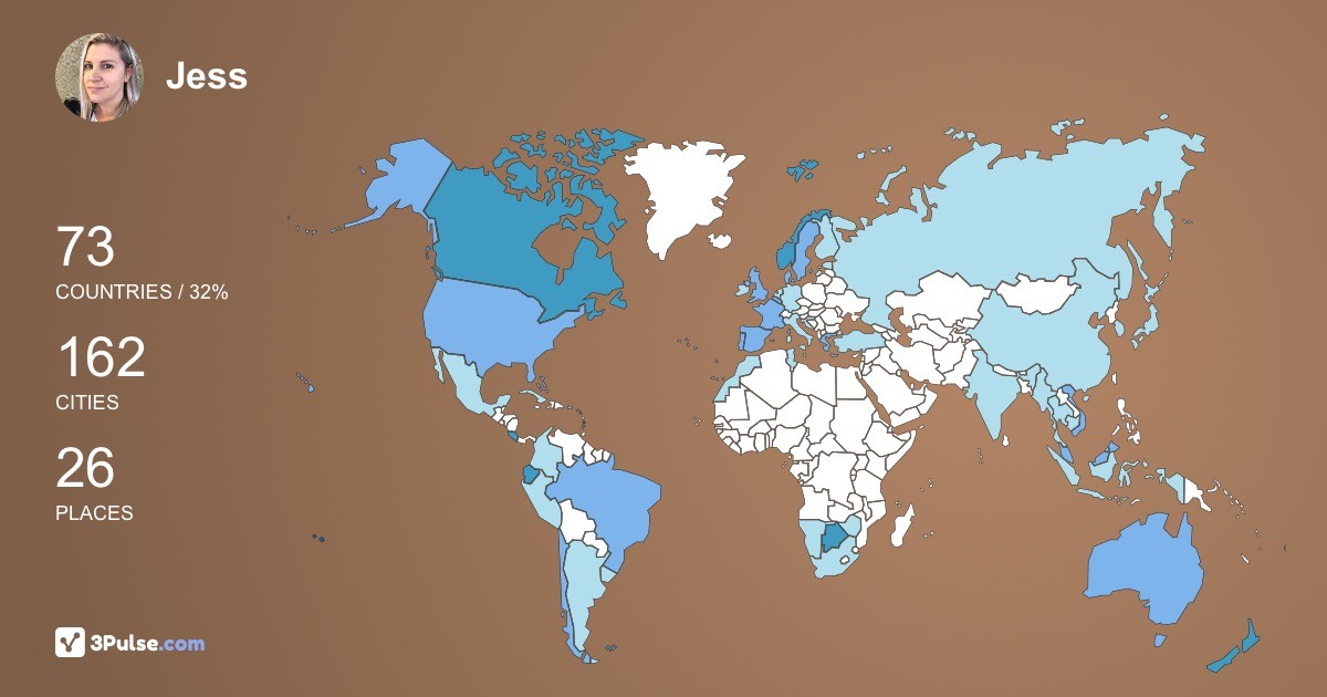 Изображение Карты путешествий Jess Tucker