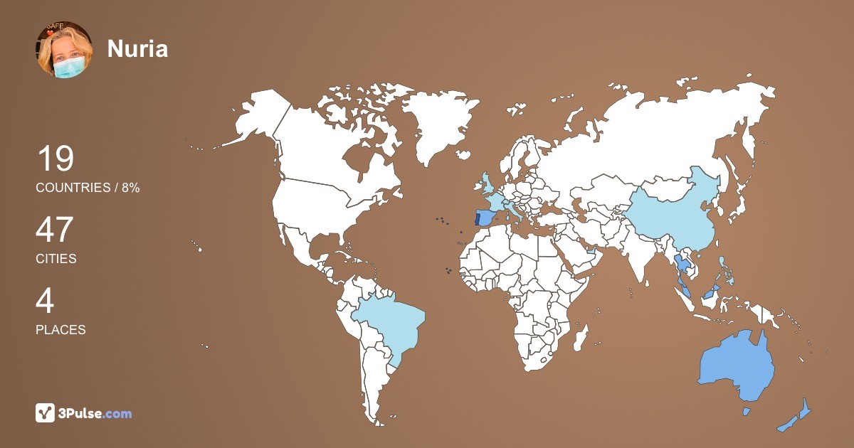 Изображение Карты путешествий Nuria Perez-Amaral