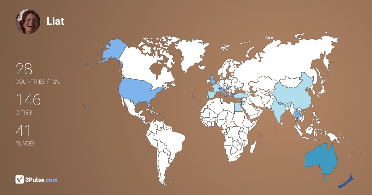 Liat Rozenwald-Pessah's Travel Map Image