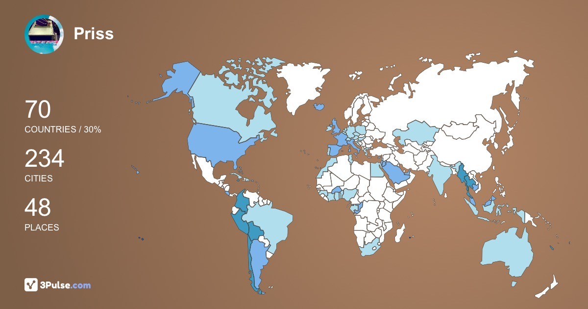 Priss Scyllia's Travel Map Image