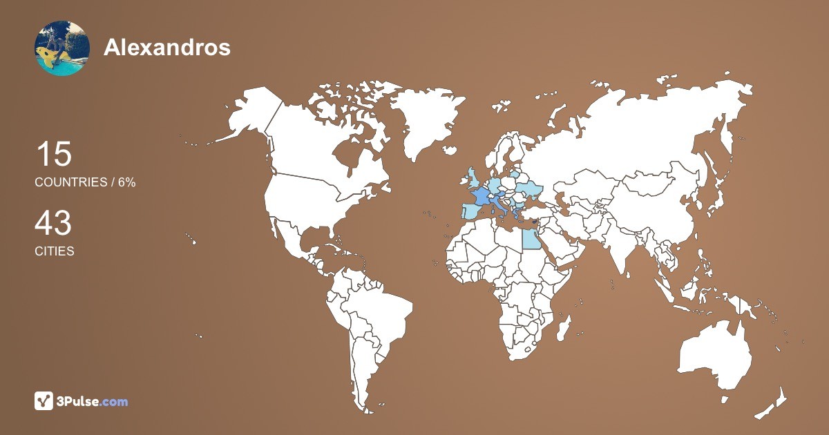 Alexandros Koutsoukos's Travel Map Image