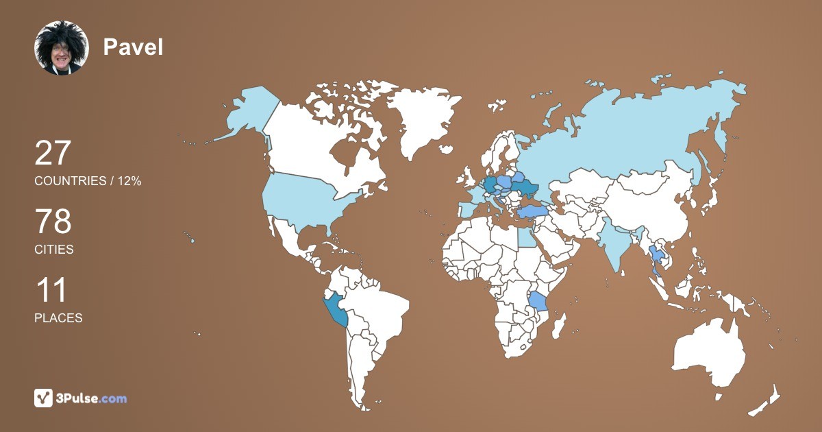 Изображение Карты путешествий Pavel Baranok