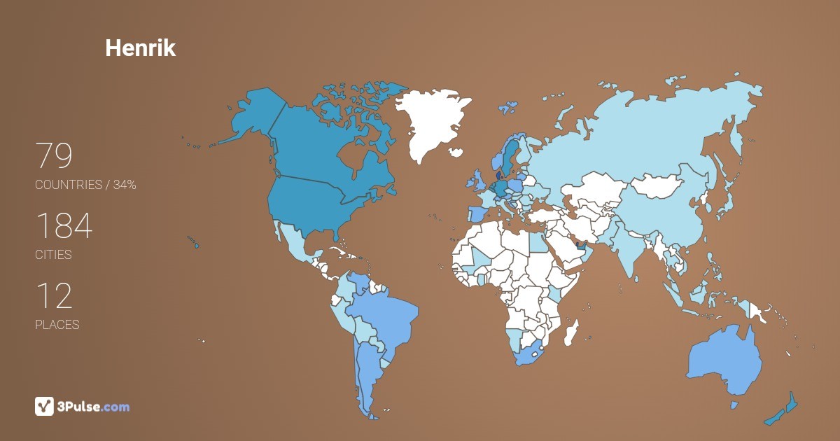 Изображение Карты путешествий Henrik Christensen