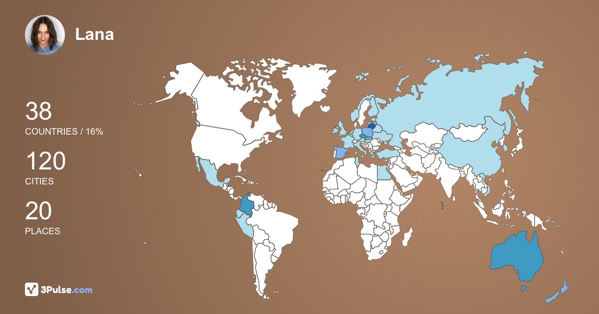 Lana Rod's Travel Map Image