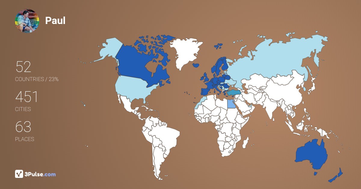 Изображение Карты путешествий Paul Allen