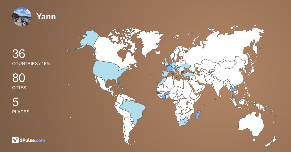 Изображение Карты путешествий Yann Kolev