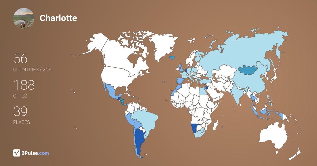 Charlotte Peeters's Travel Map Image