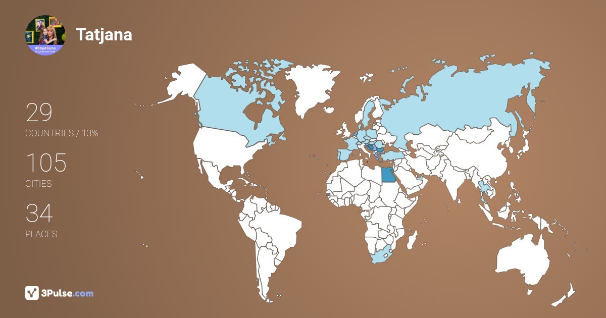 Изображение Карты путешествий Tatjana Timova