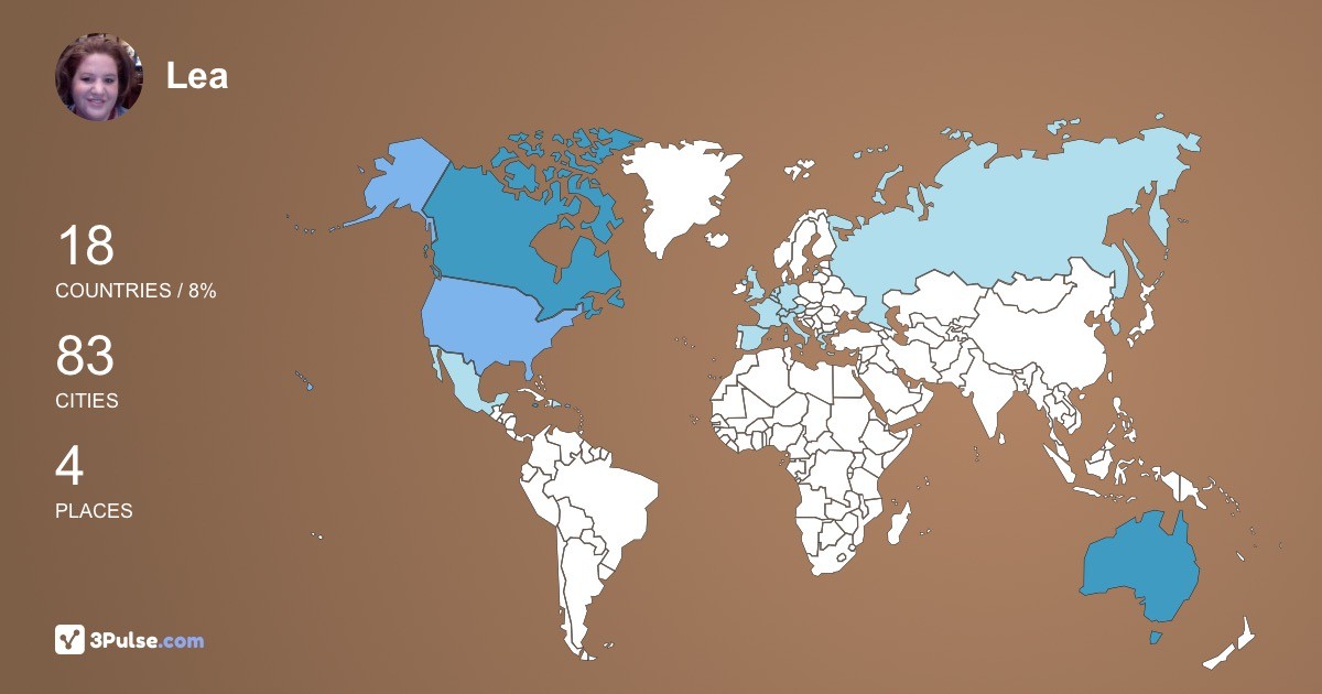 Lea Slater's Travel Map Image