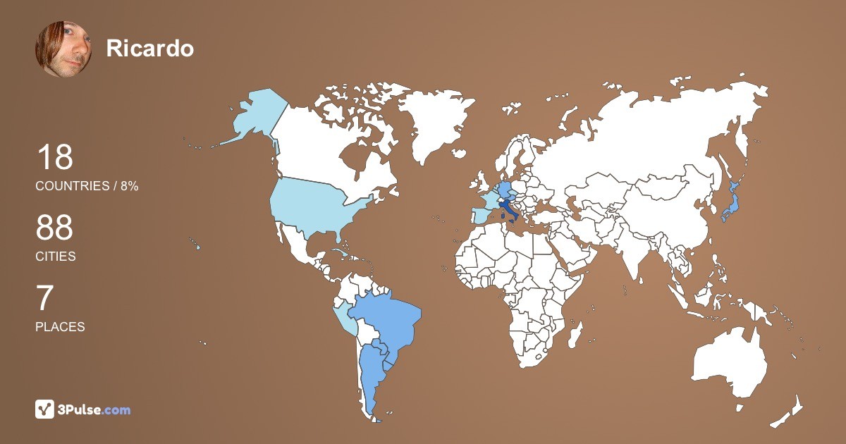 Ricardo Stramandinoli's Travel Map Image