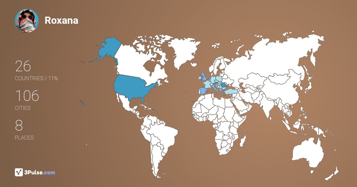 Изображение Карты путешествий Roxana Cimpoeru-Ilie