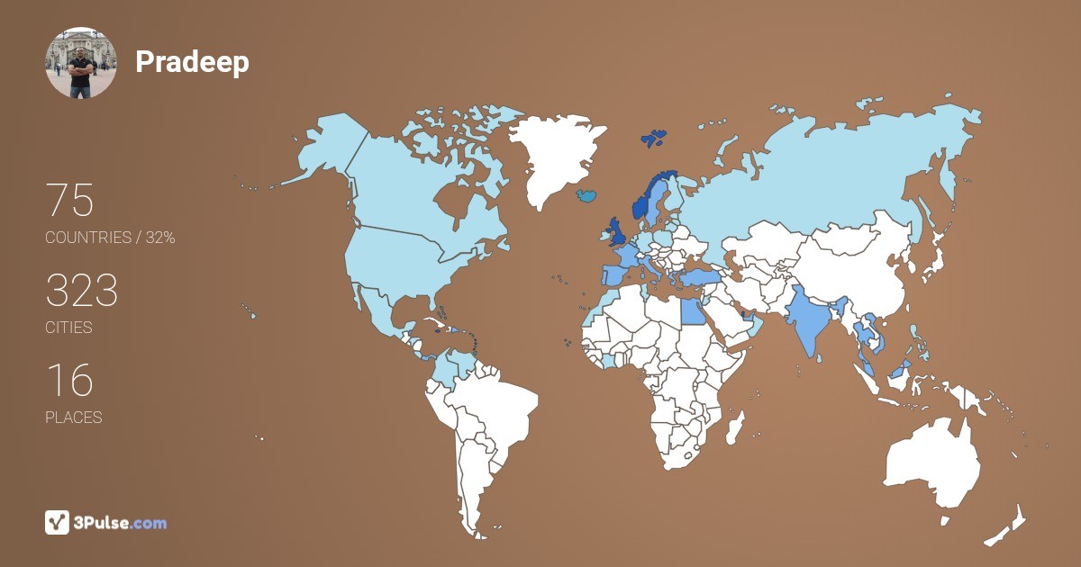 Изображение Карты путешествий Pradeep Nair
