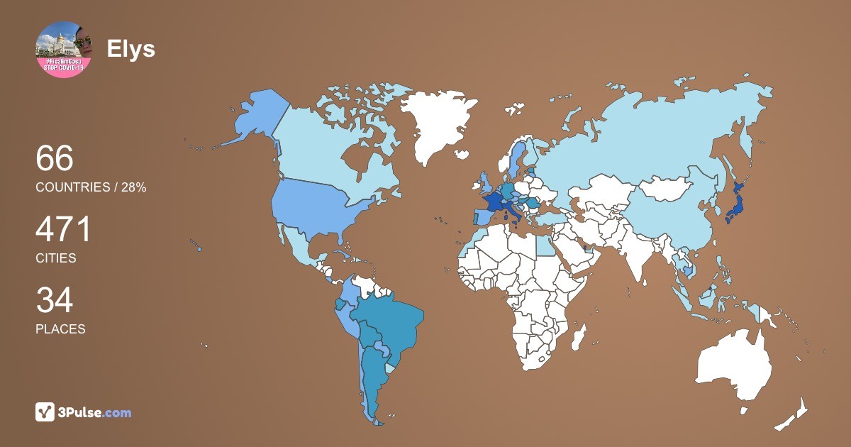 Elys Tonet's Travel Map Image