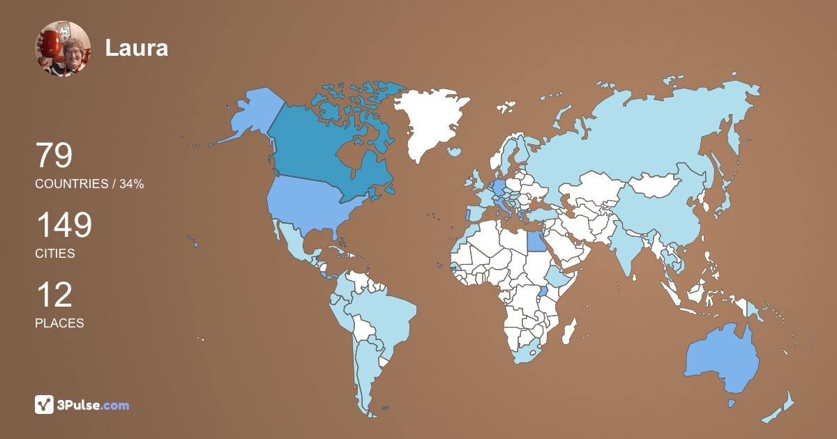 Laura Edwards's Travel Map Image