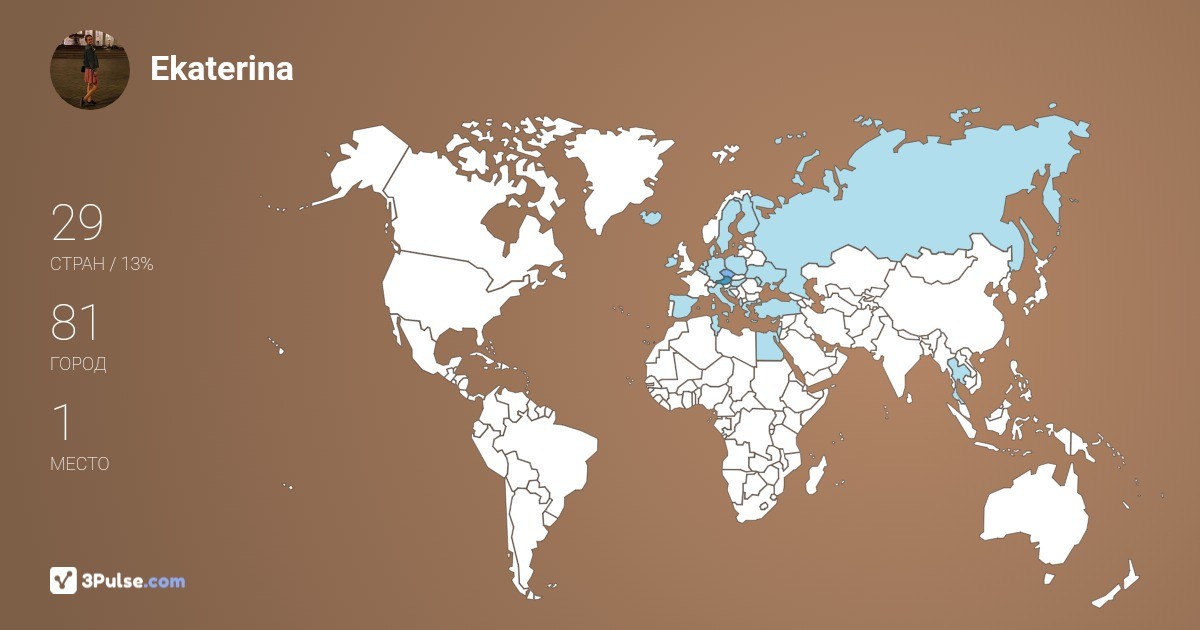 Ekaterina Nemirovskaya's Travel Map Image