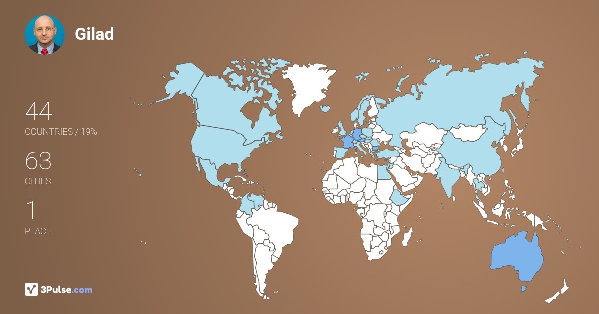 Gilad Bandel's Travel Map Image