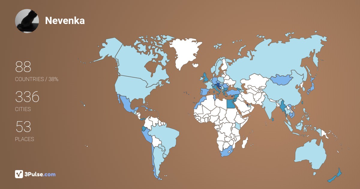 Nevenka Neni's Travel Map Image