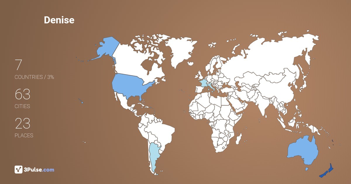 Denise Adlam's Travel Map Image
