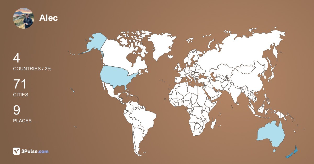 Alec Lemmon's Travel Map Image