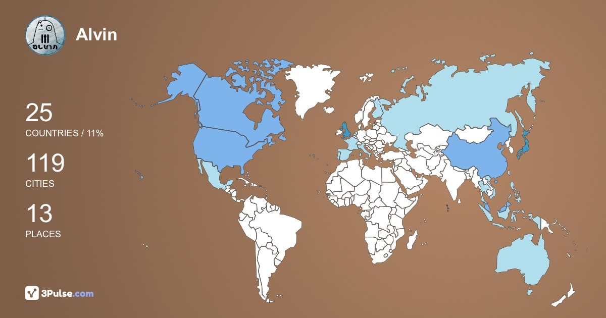 Alvin Wong's Travel Map Image