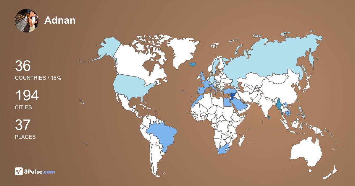 Adnan Ghotmi's Travel Map Image