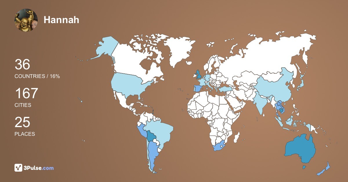 Изображение Карты путешествий Hannah Smith
