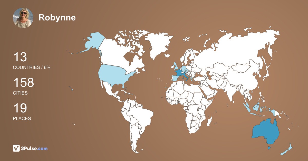Robynne Berg's Travel Map Image
