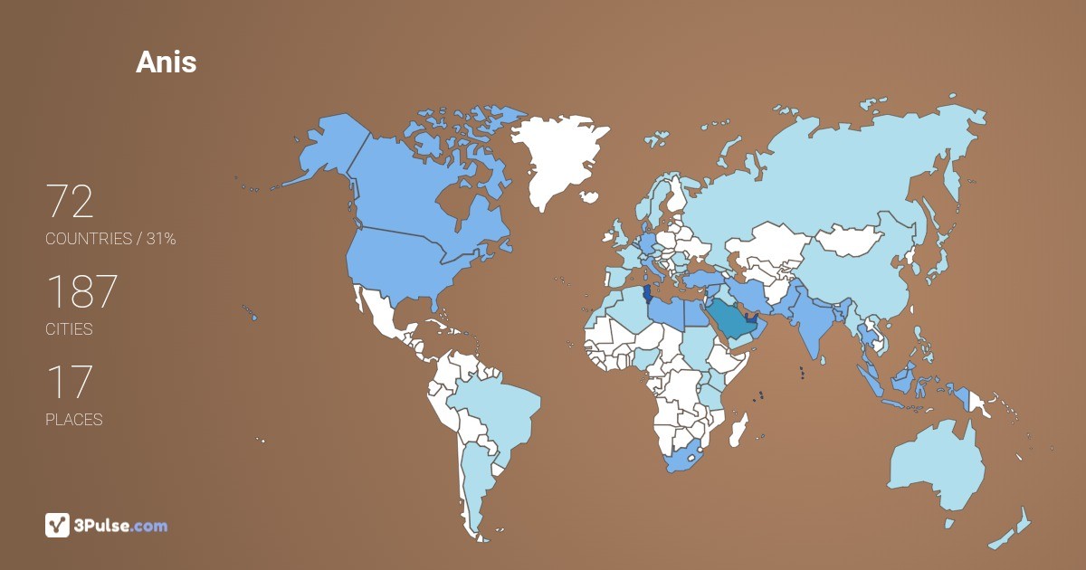 Anis Ben's Travel Map Image