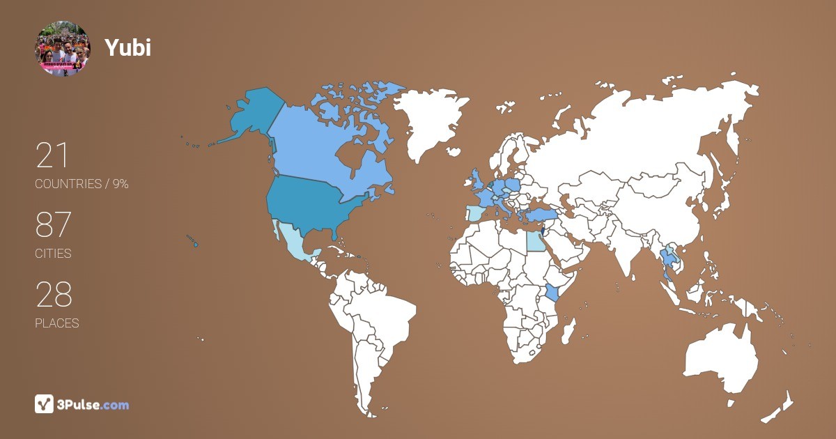 Yubi Trifman-Maor's Travel Map Image