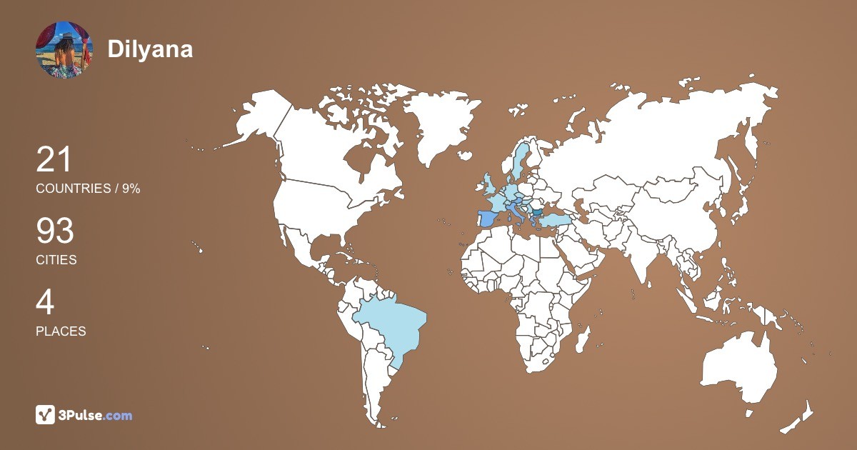 Dilyana Mileva's Travel Map Image