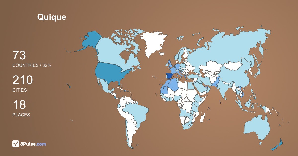 Quique Tovar's Travel Map Image
