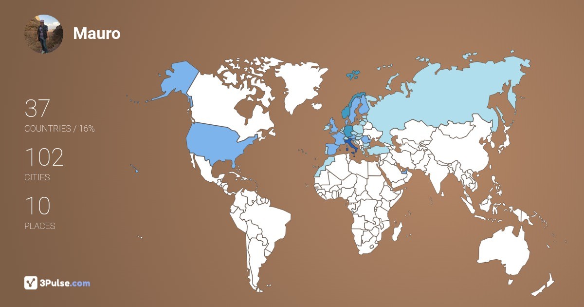 Mauro Madonna's Travel Map Image