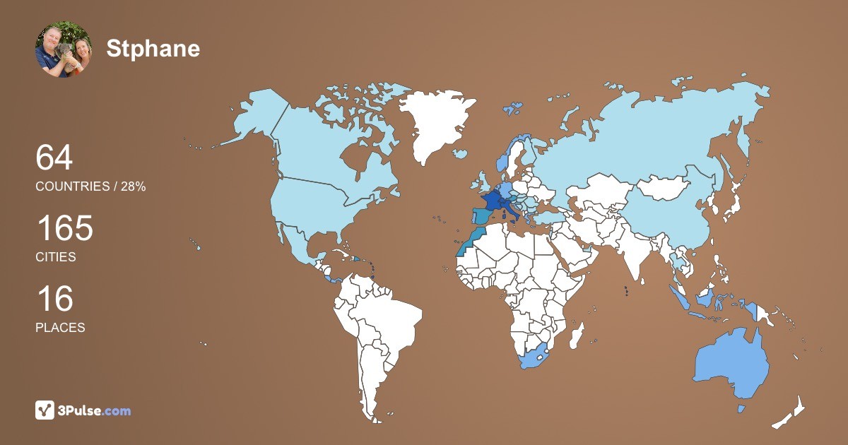 Stphane Mayor's Travel Map Image