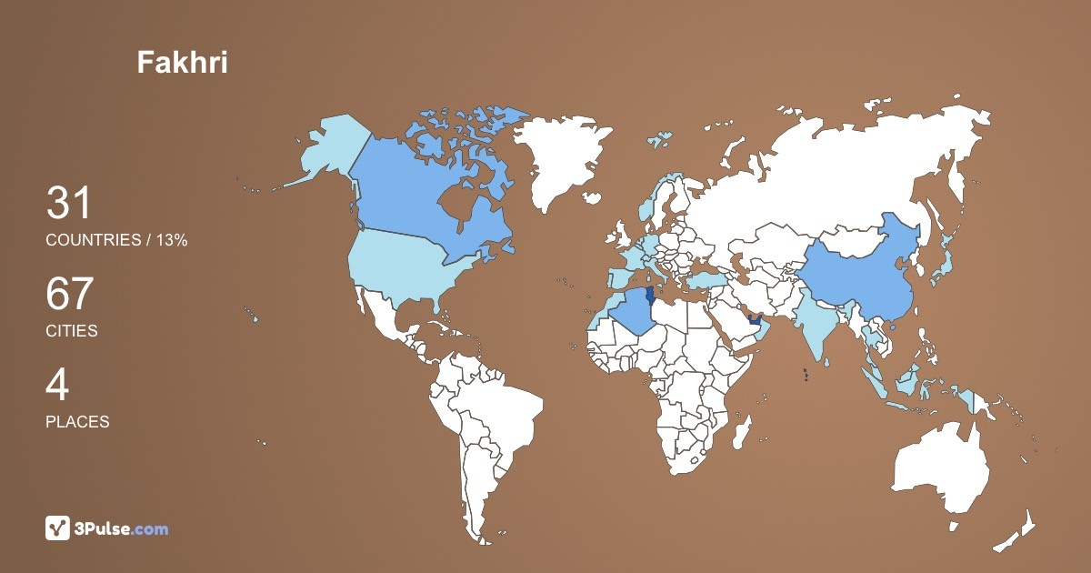 Fakhri Baccar's Travel Map Image
