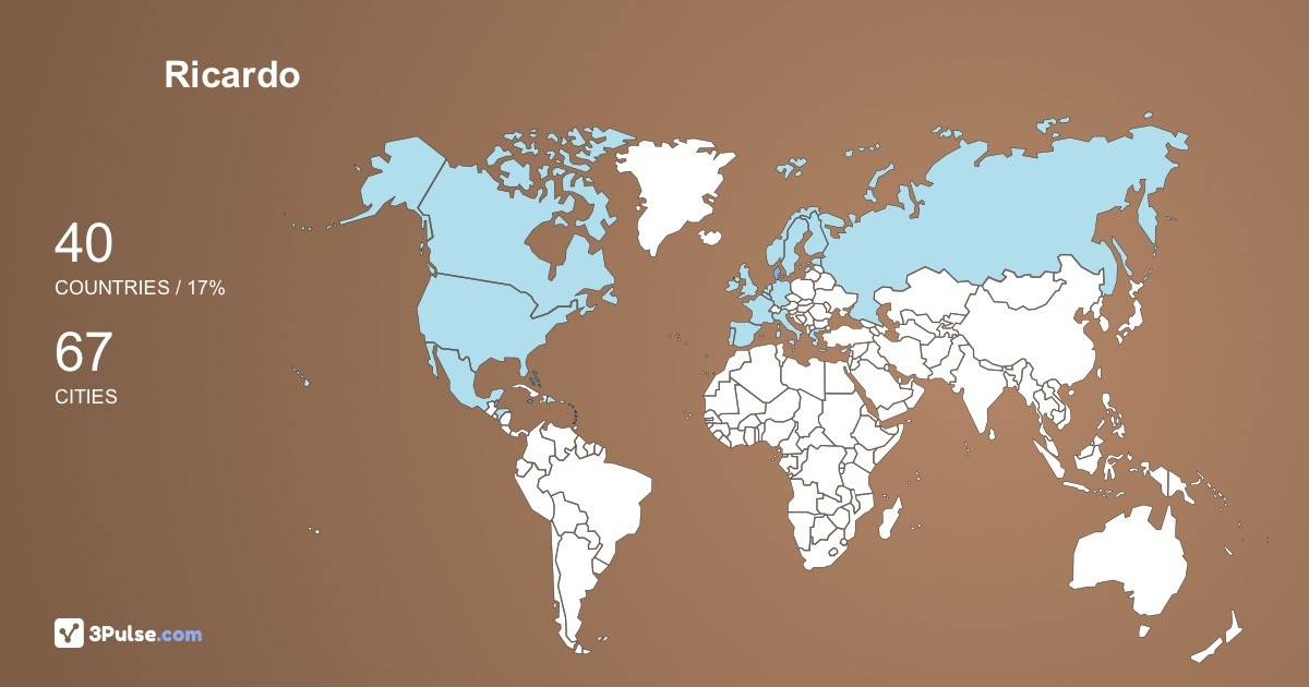 Ricardo Oliveira's Travel Map Image